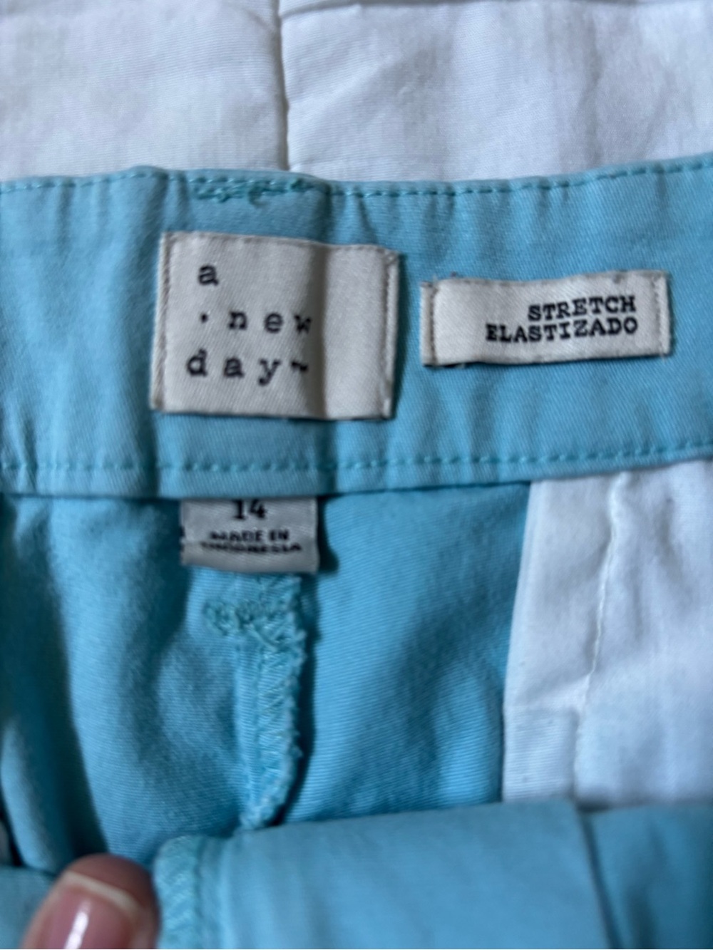 a new day Turquoise Blue Stretch Waist Shorts